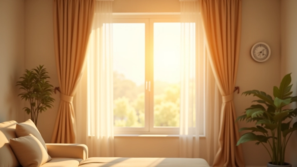 Thermal imaging of window showing heat distribution with and without curtains, bright red heat loss areas visible without treatment